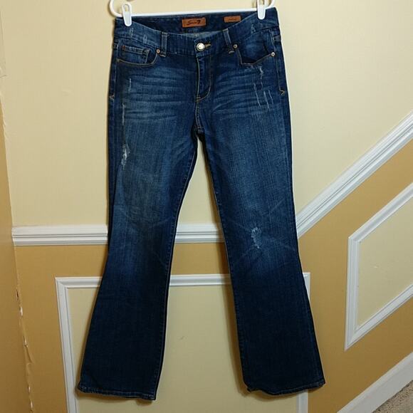 Seven7 Boot Cut Distressed Jeans size 31 - Picture 1 of 7
